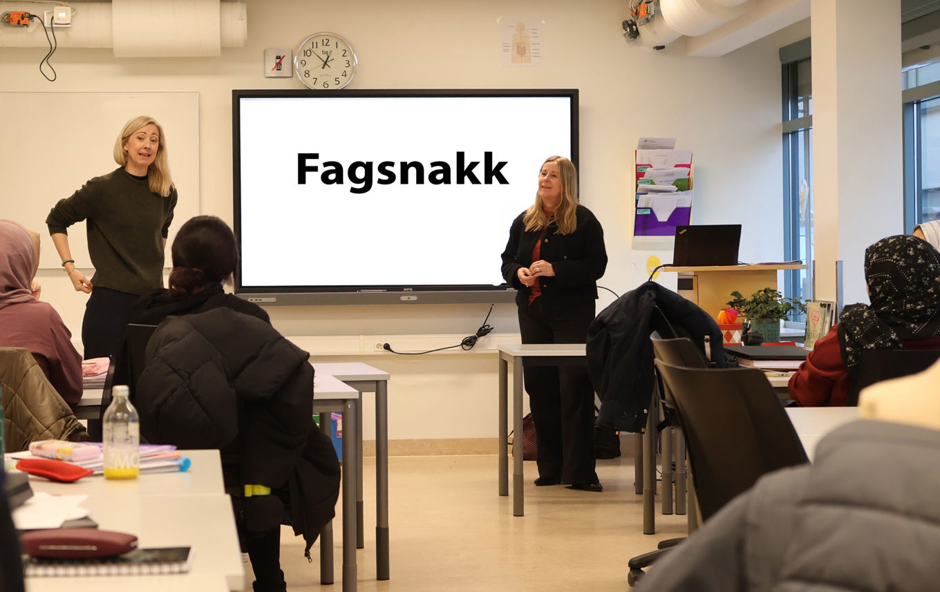 Fagsnakk - undervisning i klasserommet. 