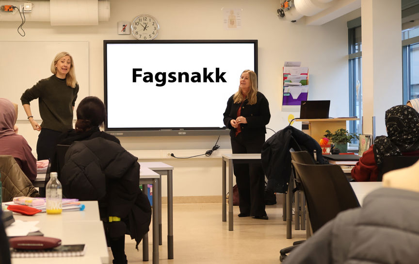 Foto: Katarina Hundal (NAFO) Fagsnakk - undervisning i klasserommet.